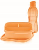 Square Luncher & Eco Bottle Set (Orange Taffy)