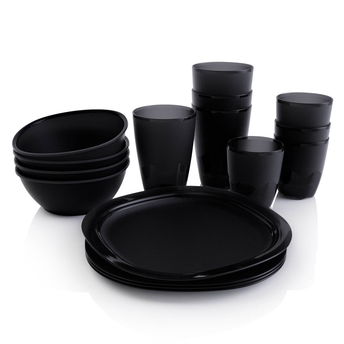 Essentials Dining 16-Piece Set | Plates, Bowls & Tumblers