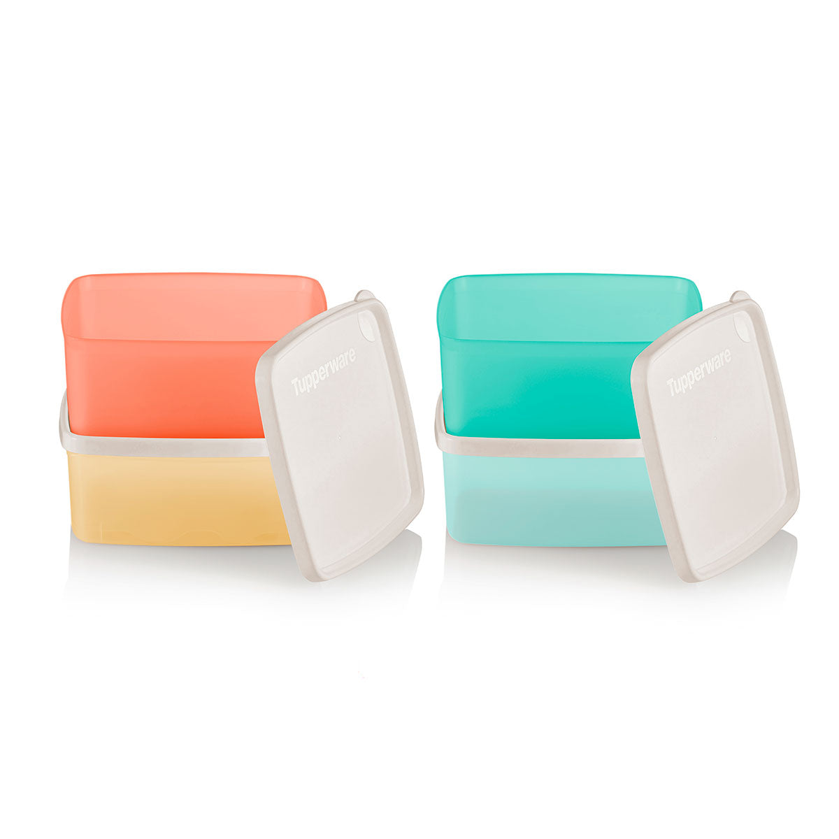 Square Round Small Containers | 16 Ounce | Set of Four