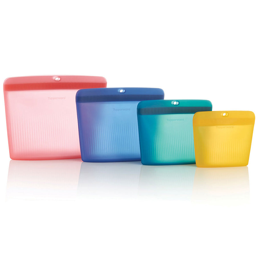 Ultimate Silicone Stand-Up Bags | Leakproof | 4 Piece Set