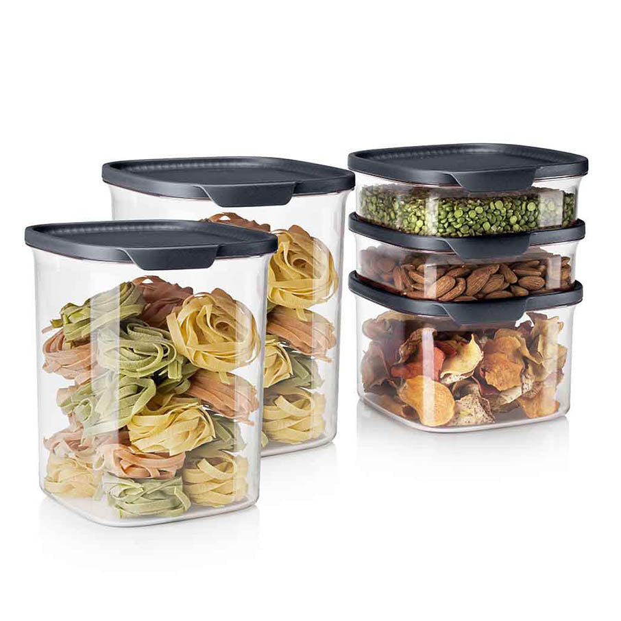 Square | Food Storage Containers, 5 Piece Set