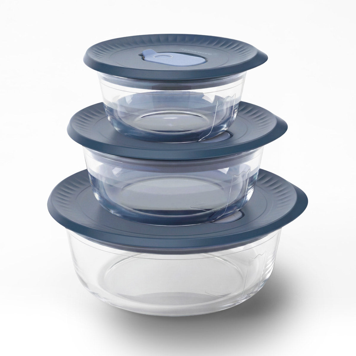 Glass Round Food Storage | Set of 3